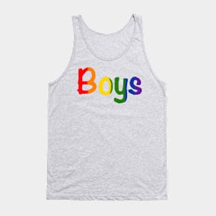 gay lgbt pride boys rainbow Tank Top